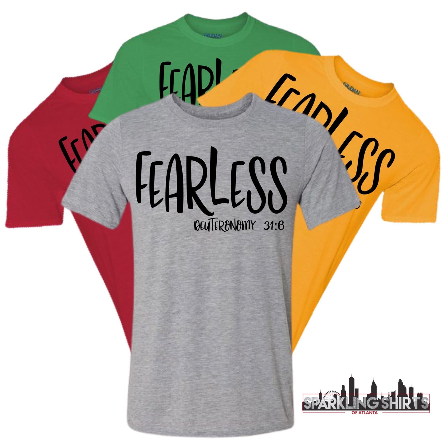 Fearless.. Deuteronomy 31:6| Christian Tee| Faith Tee