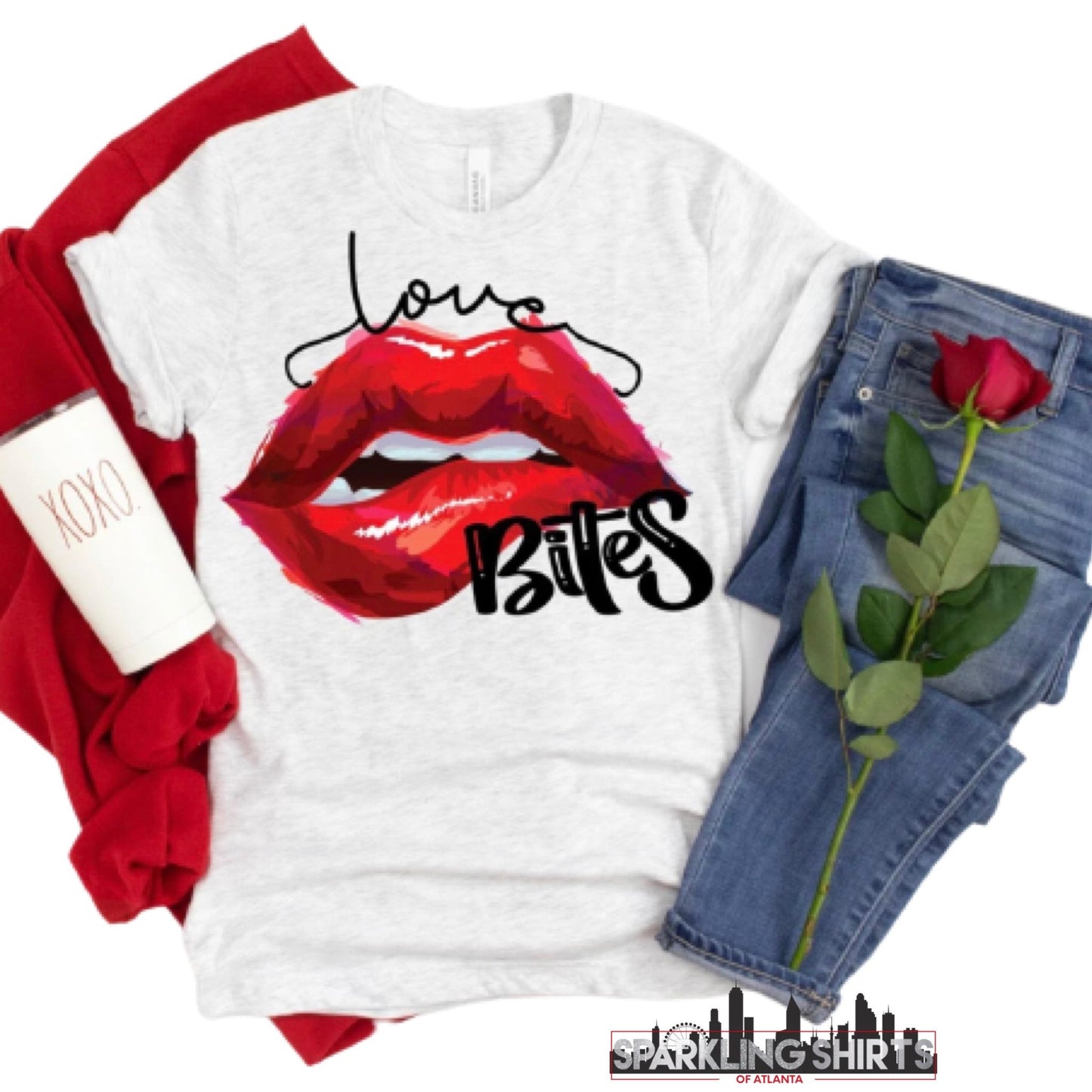 Love Bites| Lipstick| Sassy Tee | Sarcastic Tee| Sexy Tee| Graphic T-shirt