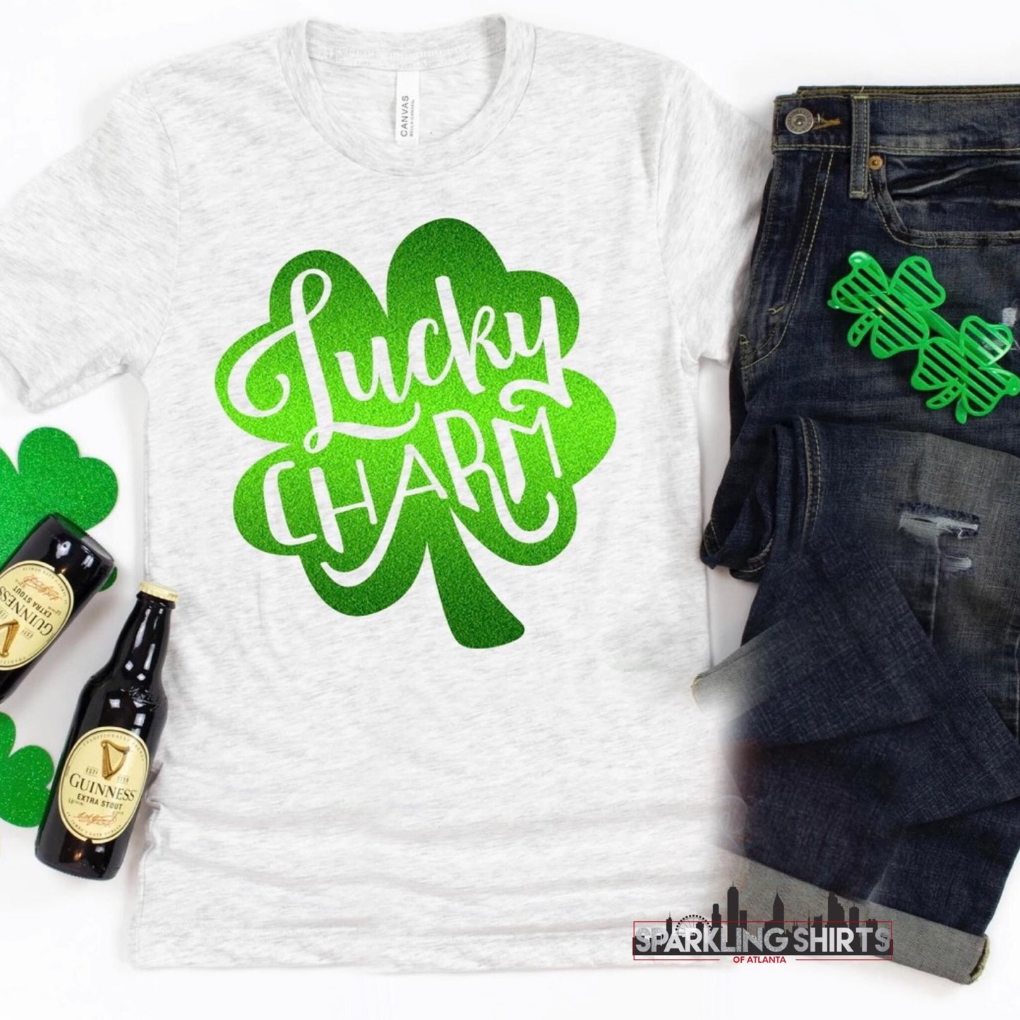 Lucky Charm| St Patrick’s Day| St Patty’s Day| Irish Green| Good Luck| Graphic T-shirt