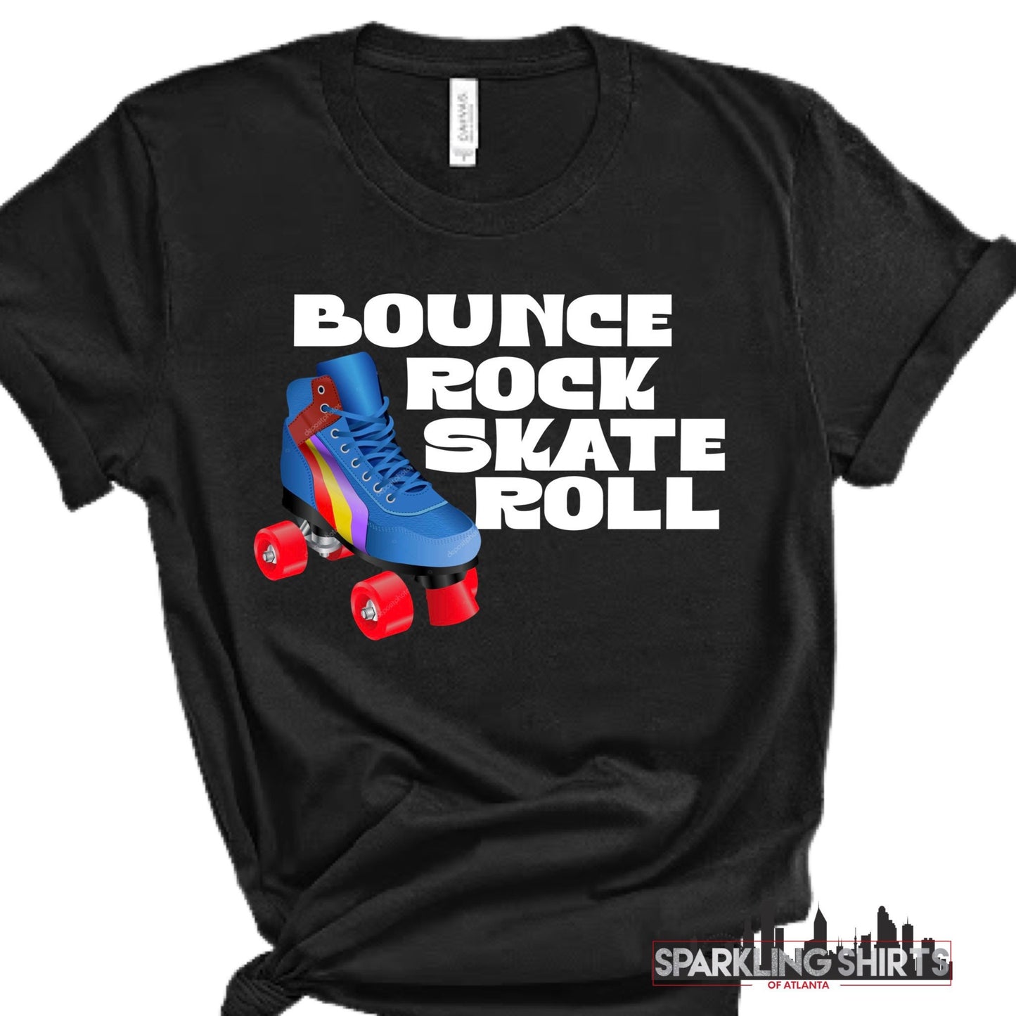 Bounce Rock Skate Roll| Fun| Family| Skating|Funny| Fun T-shirts| Graphic T-shirt
