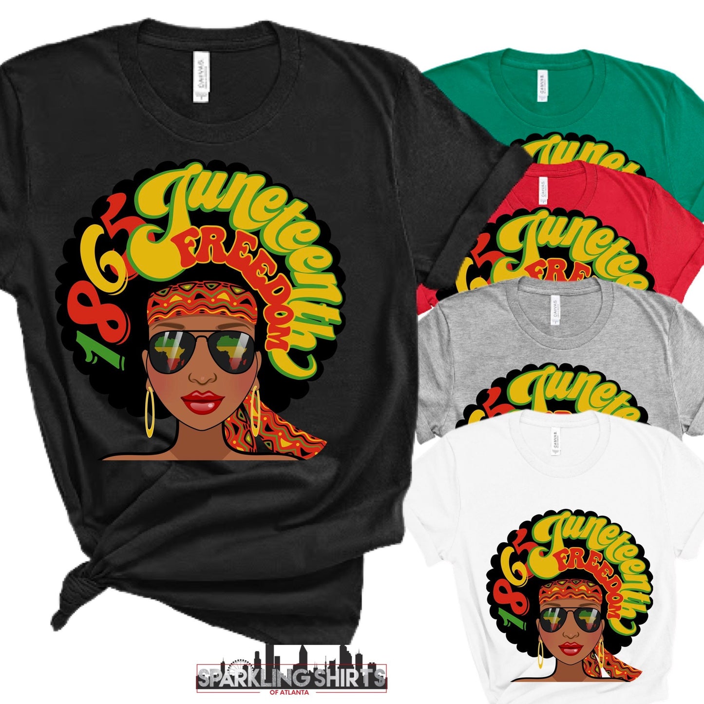 Juneteenth Afro Lady| 1865| Freeish| Graphic T-shirt