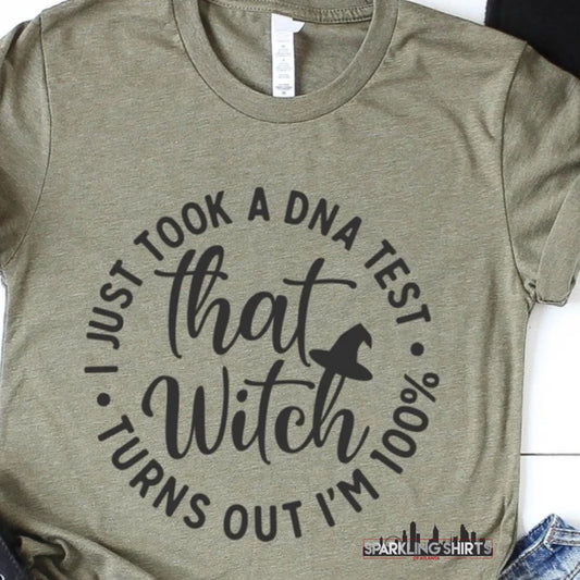 DNA Witch Test| Halloween| Trick or Treat|  Everyday| Graphic T-shirt
