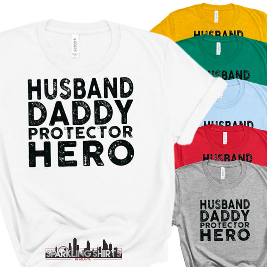 Husband Dad Protector Hero #2| Family| Men’s Tee| Graphic Tee