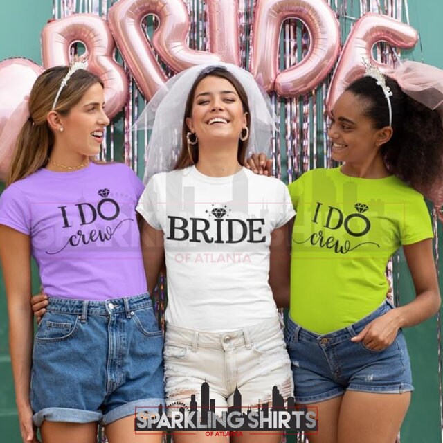 Bride. Groom. I Do Crew| Bridal| Bridal Party| Wedding| Bridal Shower| T-shirt| Graphic Tee