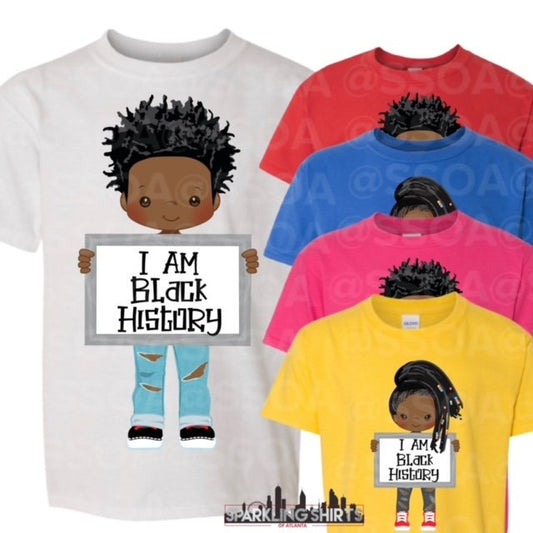 I Am Black History T-shirts | Kid T-shirt| Youth Tshirt| Black History| Graphic Tee